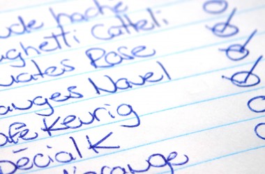 Liste d'épicerie